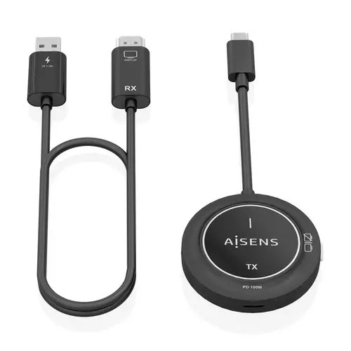 USB-C A HDMI Inalambrico 1080P 30m + USB-C PD 100W, Negro - Imagen 3
