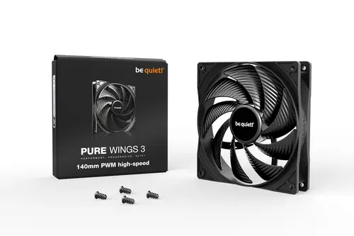 Pure Wings 3 140mm PWM high-speed Carcasa del ordenador Ventilador 14 cm Negro 1 pieza(s) - Imagen 3