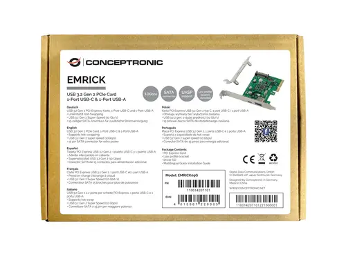 EMRICK09G tarjeta y adaptador de interfaz Interno USB 3.2 Gen 2 (3.1 Gen 2) - Imagen 2