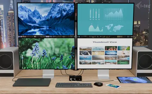 Thunderbolt5 Quattro Display Docking Station, 5x USB, 2.5 GLAN + Power Delivery 140W - Imagen 4