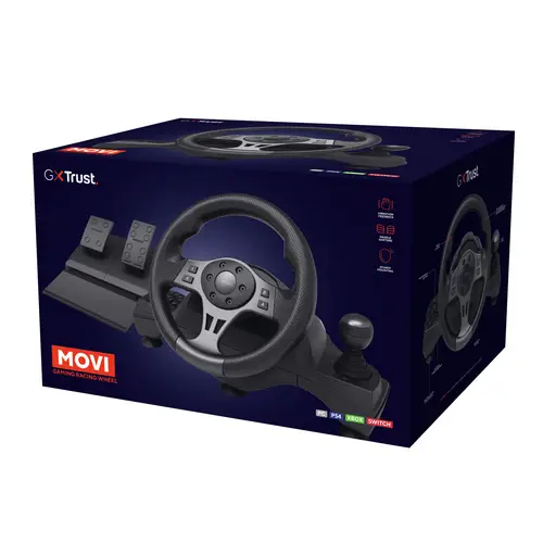 GXT 289 Movi Negro USB Volante + Pedales Nintendo Switch, PlayStation 4, Xbox One S, Xbox One X, Xbox Series S, Xbox Series X - Imagen 11