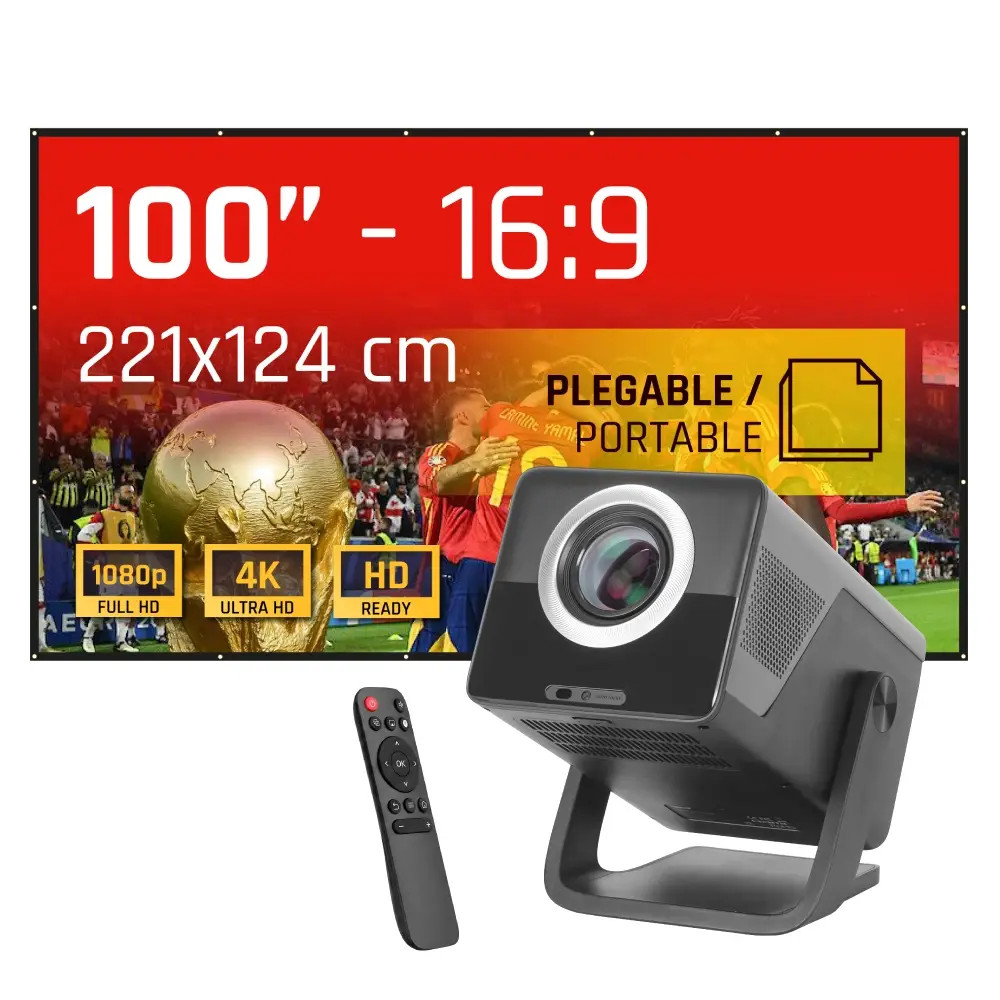 Pack proyector 4K + Lona proyección 100"