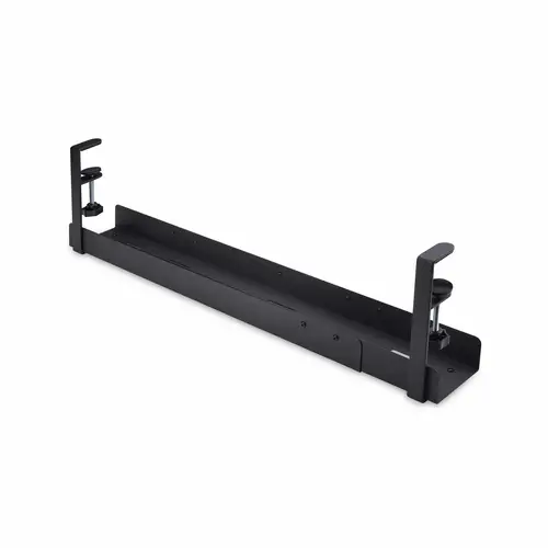 Bandeja Gestionador de Cables Negro - Soporte de Regleta - para Debajo del Escritorio - Ajustable en Longitud - Fijación con Mordaza - Instalación sin Perforaciónes - Negro - Imagen 2