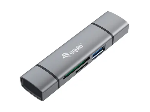 245460 lector de tarjeta USB 3.2 Gen 1 (3.1 Gen 1) Type-A/Type-C Gris - Imagen 2