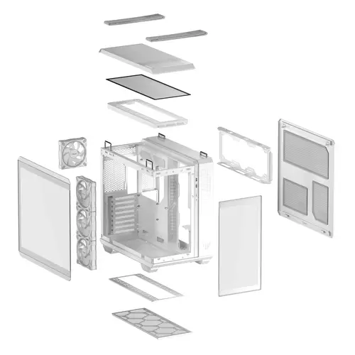 TUF GAMING GT502 Horizon TG ARGB White Midi Tower Blanco - Imagen 17