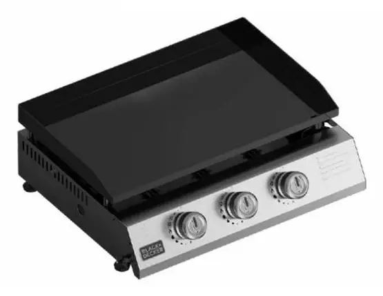 BXOP7350E Parrilla Mesa Gas Negro, Acero inoxidable 7350 W