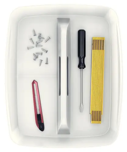 53220001 organizador para cajón de escritorio ABS sintéticos Blanco - Imagen 2