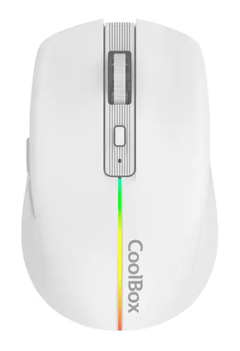Ratón W01 Blanco RGB Inalámbrico Recargable 500 mAh 1600DPI SilentClick - Imagen 1
