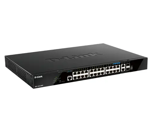DGS-1520-28MP/E switch Gestionado L3 Gigabit Ethernet (10/100/1000) Energía sobre Ethernet (PoE) 1U Negro