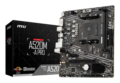 A520M-A PRO placa base AMD A520 Zócalo AM4 micro ATX - Imagen 1