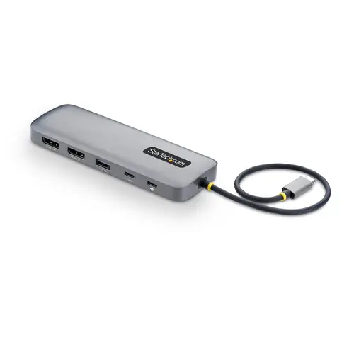 Adaptador Multipuertos USB-C a DP de Dos Pantallas - Mini Dock Tipo C 10 en 1 DisplayPort - PD de Carga de 100W - 2x 4K 60Hz - Hub Ladrón de 5Gbps de 5 Puertos - Red Ethernet GbE - Imagen 1