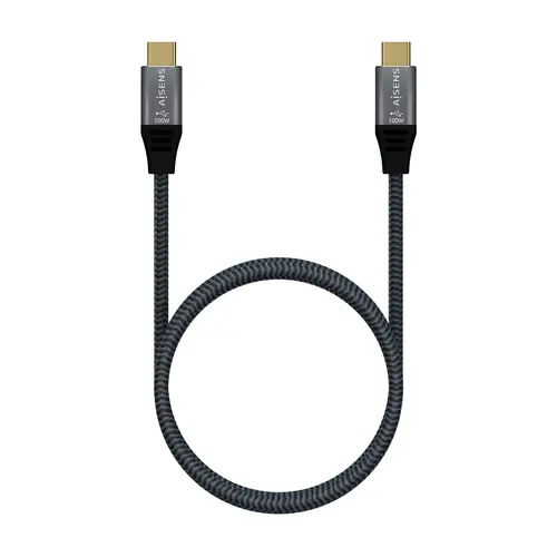 Cable USB 2.0 Aluminio 5A 100W E-Mark, USB-C/M-USB-C/M, Gris, 2.0M - Imagen 3