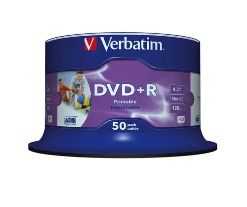 DVD+R Wide Inkjet Printable No ID Brand 4,7 GB 50 pieza(s) - Imagen 1