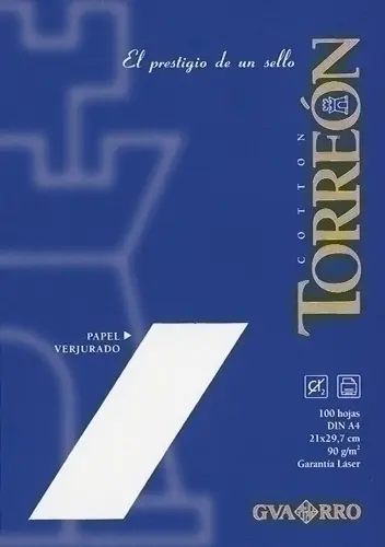 PAPEL VERJUR.A4 TORREON 90g 100h BLANCO