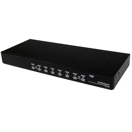Conmutador Switch KVM 8 Puertos de Vídeo VGA HD15 USB 2.0 USB A PS/2 - 1U Rack Estante - Imagen 1