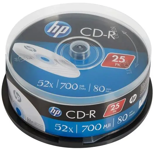 HP CDR80 52X 25PK SPINDLE HP 700MB