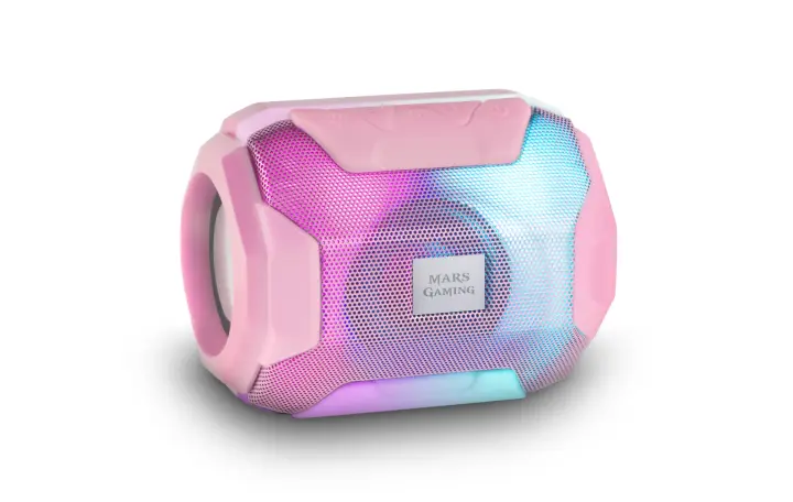 MSBAXP, Altavoz Bluetooth RGB, Compacto,10W, USB/MicroSD/Radio, Rosa