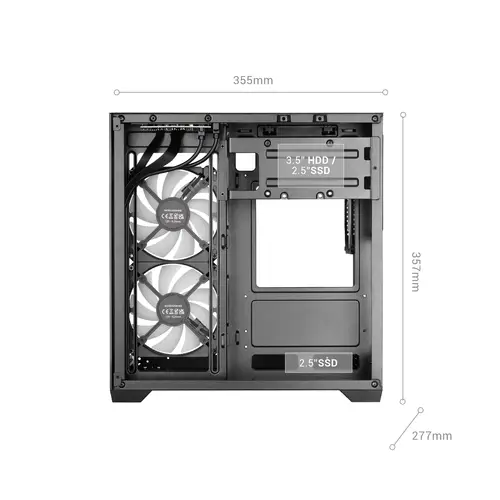 MCVIEW3W carcasa de ordenador Mini Tower Blanco - Imagen 7