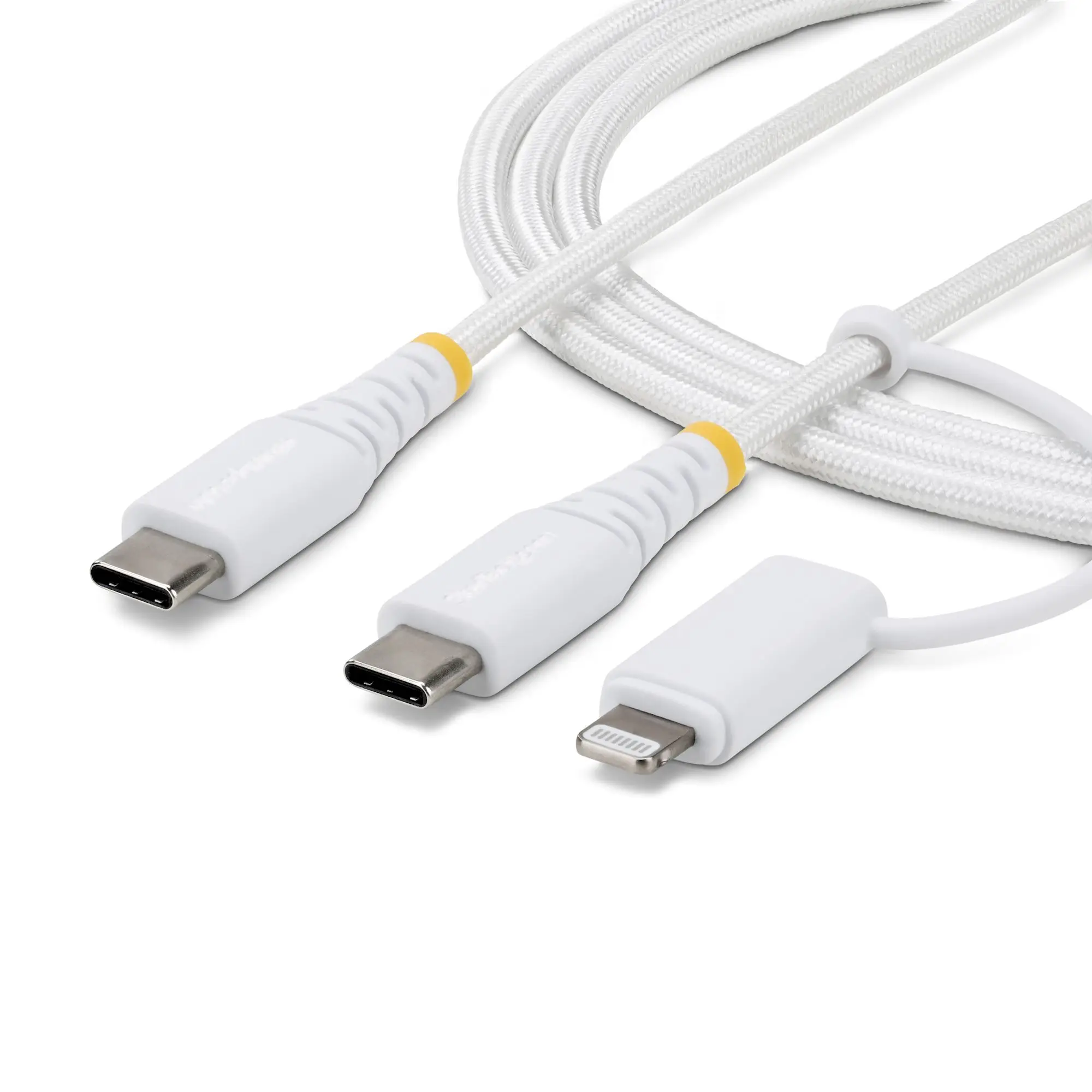 Cable de Carga USB-C de 2m con Adaptador Lightning - Cable Cargador USB Tipo C - 30W/60W(3A) - Cable Tipo C Certificado Apple MFi - Cable Trenzado USB Tipo C para iPhone/iPad/Android