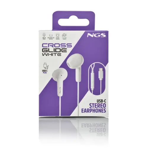 CROSS GLIDE Auriculares Alámbrico Dentro de oído Llamadas/Música USB Tipo C Blanco - Imagen 7