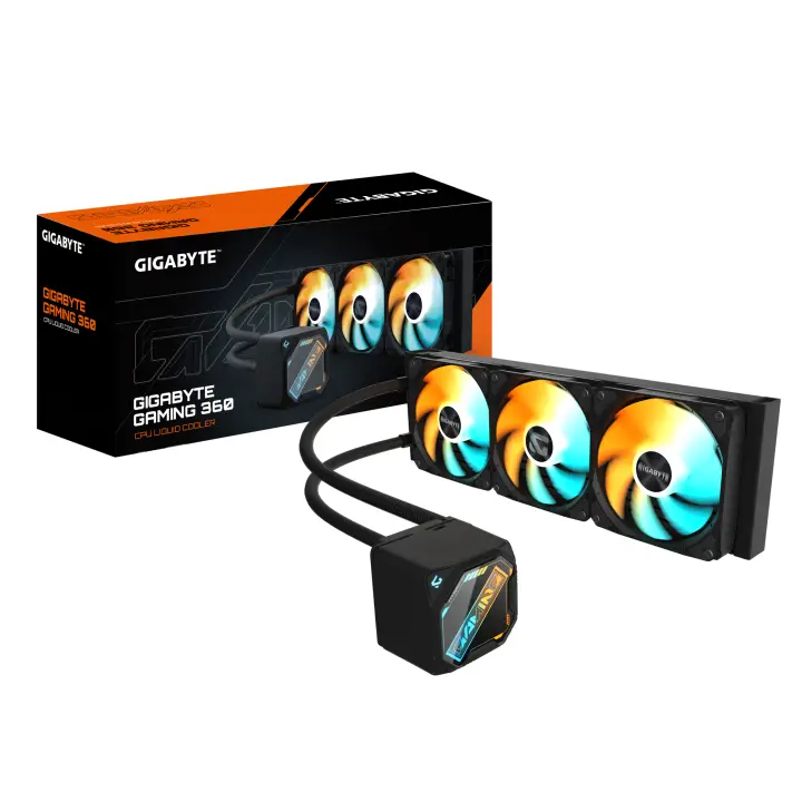 GAMING 360 Refrigeración Líquida para CPU - 3x120 mm Ventiladores ARGB, Mecanismo de enclavamiento deslizante, DAISY-CHAIN, Compatible con Intel LGA 1851 y AMD AM5