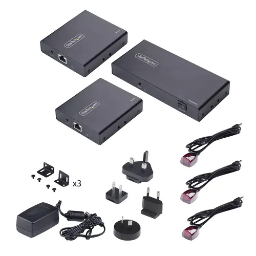 Extensor Divisor de 2 Puertos HDMI 4K 60Hz por Cable CAT6 Ethernet - Juego de Distribución 1x2 HDMI con IR y Power over Cable - Hasta 70m - Imagen 3