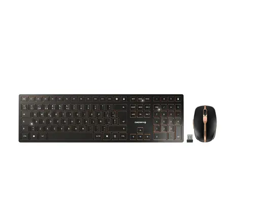 DW 9100 SLIM teclado Ratón incluido Universal RF Wireless + Bluetooth QWERTY Español Negro - Imagen 1