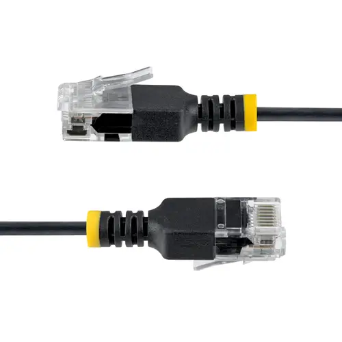Cable Ethernet CAT6a Ultra Delgado de 1,5m Negro - Cable de Red Snagless RJ45 UTP con Alambre de Cobre Puro 34AWG - Latiguillo de Red - Probado con Canal Fluke - Imagen 3