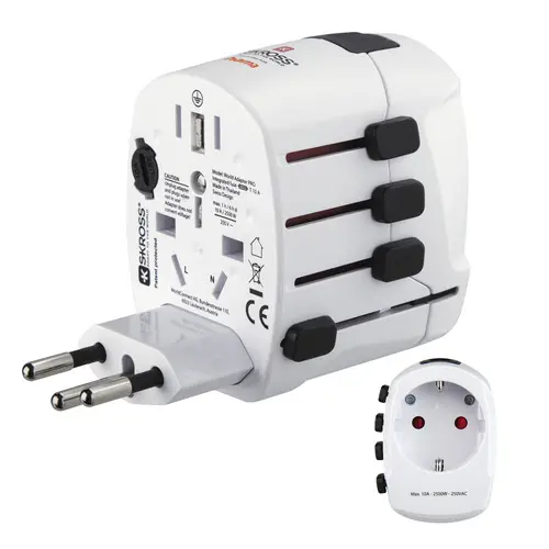 World Travel Pro adaptador de enchufe eléctrico Universal Blanco - Imagen 5