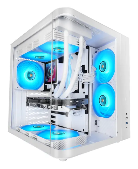 MC-CURVW Midi Tower Negro, Blanco