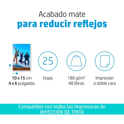 Papel fotográfico mate : 25 hojas/10 x 15 cm - Imagen 4