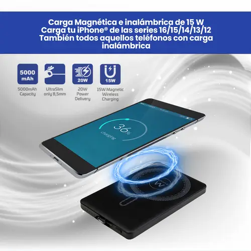 UltraSlim 5000mAh MagSafe PD 22.5W Power Bank - Imagen 4
