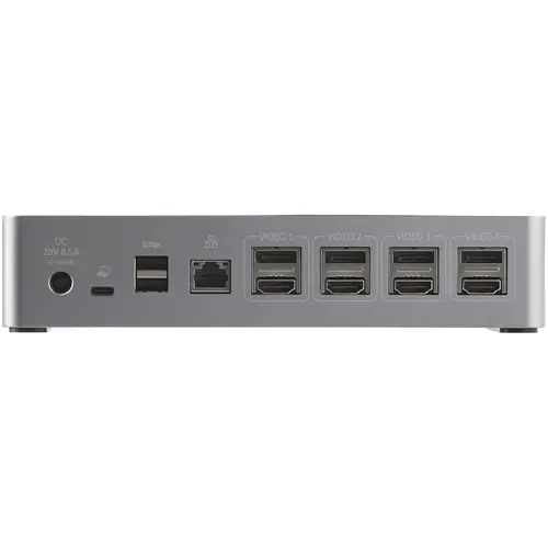 Mini Docking Station USB-C - Replicador de Puertos para 4 Monitores DisplayPort y HDMI 4K 60Hz - con PD de 100W - Hub Ladrón USB con 3x USB-A y 1x USBC, Red Ethernet, Audio - Imagen 4