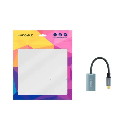 Conversor USB-C a DisplayPort 8K Aluminio, 15 cm, Gris - Imagen 6