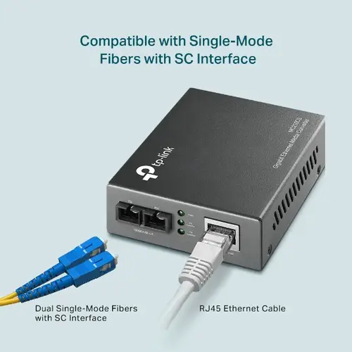 MC210CS convertidor de medio 1000 Mbit/s 1310 nm Monomodo Negro - Imagen 6