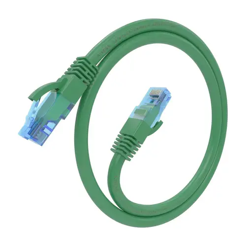 Cable De Red Latiguillo RJ45 Cat.6 UTP AWG26 CCA, Verde, 25 cm - Imagen 2