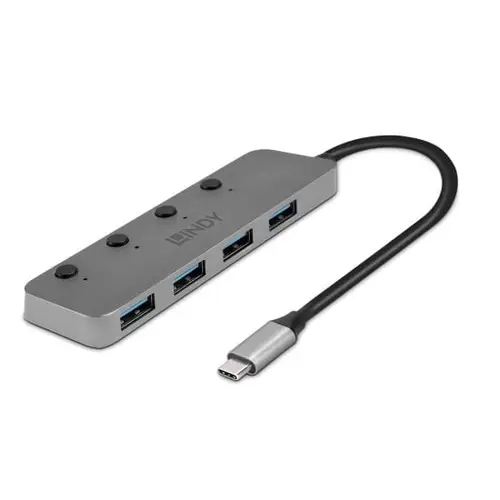 43383 hub de interfaz USB 3.2 Gen 1 (3.1 Gen 1) Type-C 5000 Mbit/s Gris - Imagen 1