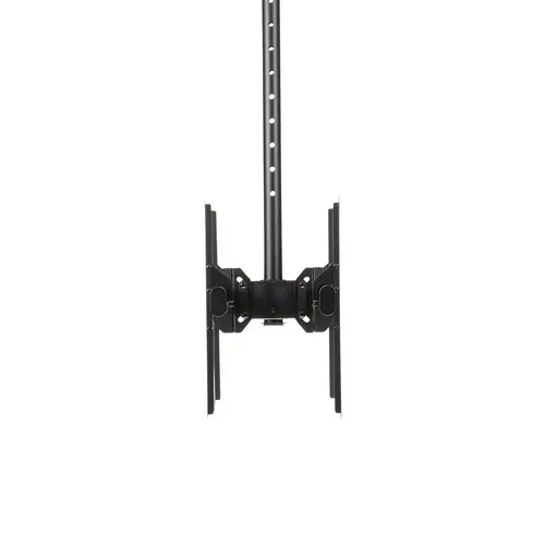 Soporte de Techo para 2 TV - Soporte de Cielo Raso para 2 TV de Espalda a Espalda con Mástil Telescópico Ajustable - Giro Inclinación y Rotación - Soporte VESA para Pantallas de 32" a 75" - Imagen 2