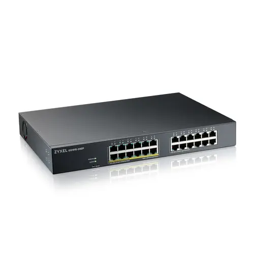 GS1915-24EP Gestionado L2 Gigabit Ethernet (10/100/1000) Energía sobre Ethernet (PoE) 1U Negro - Imagen 1