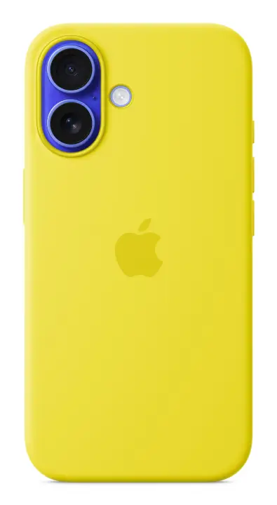 Funda de silicona con MagSafe para el iPhone 16 - Amarillo carambola