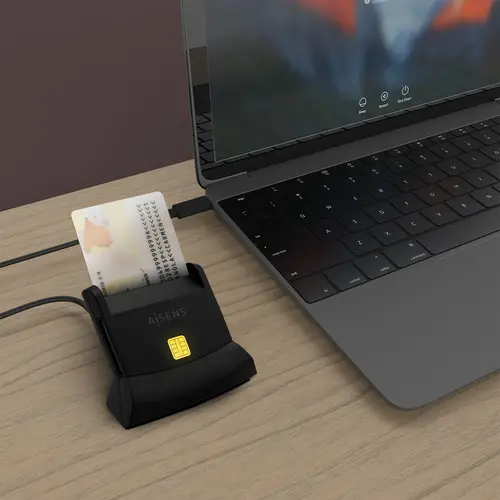 Lector De Tarjeta Dni Con Lector De Tarjetas SIM, SD, Micro SD, MMC, RS-MMC, MMC Micro, USB-C, Negro - Imagen 8