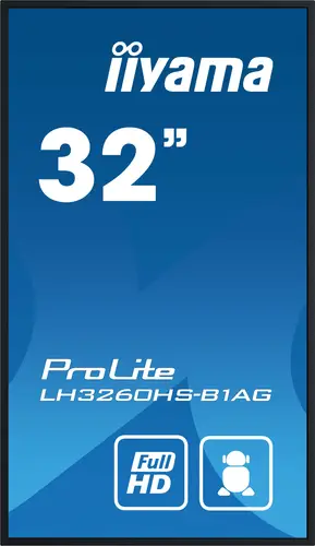 LH3260HS-B1AG pantalla de señalización Pizarra de caballete digital 80 cm (31.5") LED Wifi 500 cd / m² Full HD Negro Procesador incorporado Android 11 24/7 - Imagen 5