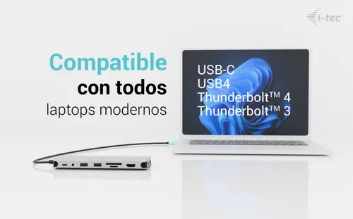 Metal USB-C Nano 3x Display Dock, 2x HDMI 1x USB-C video with Power Delivery 140W + Universal Charger 140 W - Imagen 7