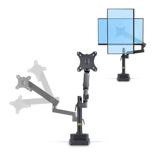 Brazo VESA de Sobremesa para Monitor de Hasta 40" 8kg - Soporte para Monitor - Soporte VESA - con Resorte - Grommet - Abrazadera - VESA 75x75/100x100 - Ajuste sin Herramientas - Imagen 5