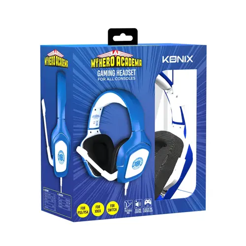 My Hero Academia 80761117846 auricular y casco Auriculares Alámbrico Diadema Juego Azul, Blanco - Imagen 5
