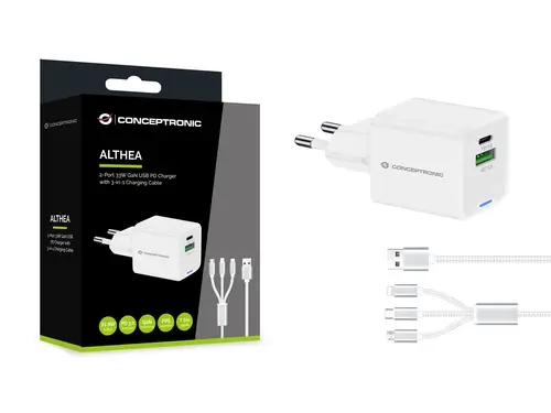 ALTHEA16W cargador de dispositivo móvil Universal Blanco Corriente alterna Carga rápida Interior - Imagen 4