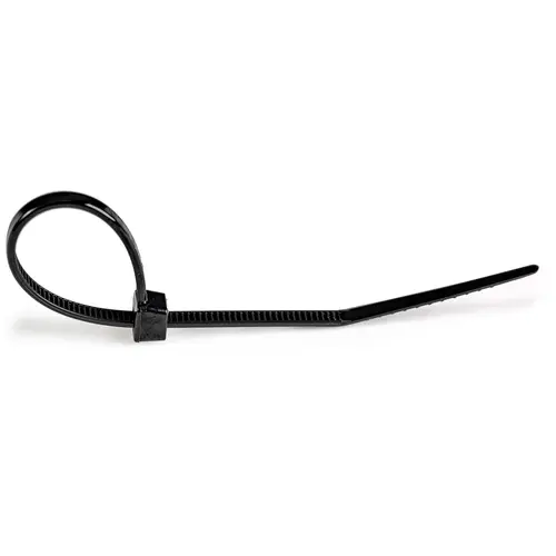 Bridas de 15cm para cables - 3 mm de ancho, 39 mm de diámetro, soportan 18 kg de tensión, de nylon, cierre automático y punta curva, 94V-2/UL, paquete de 1000 - negras - Imagen 4