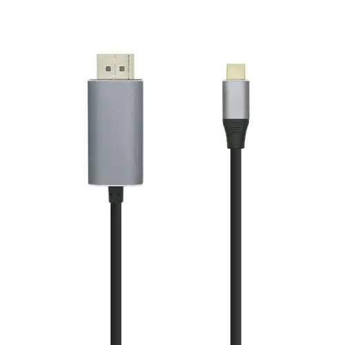 Cable conversor USB-C a Displayport 4K@60HZ, USB-C/M-DP/M, Negro, 1.8m - Imagen 1