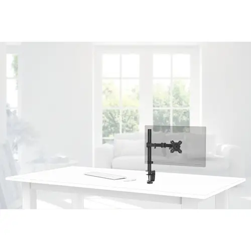 Soporte Monitor de 13" a 32" con 1 Brazo (VESA 75x75-100x100, Inclinación +45°/-45°, Giro 180°, hasta 10kg, Ajustable en Altura), Color Negro - Imagen 5