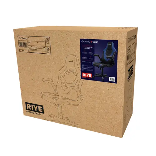 GXT 703B RIYE Silla para videojuegos universal Negro, Azul - Imagen 6